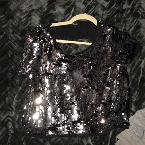 Large deb sequins shirt